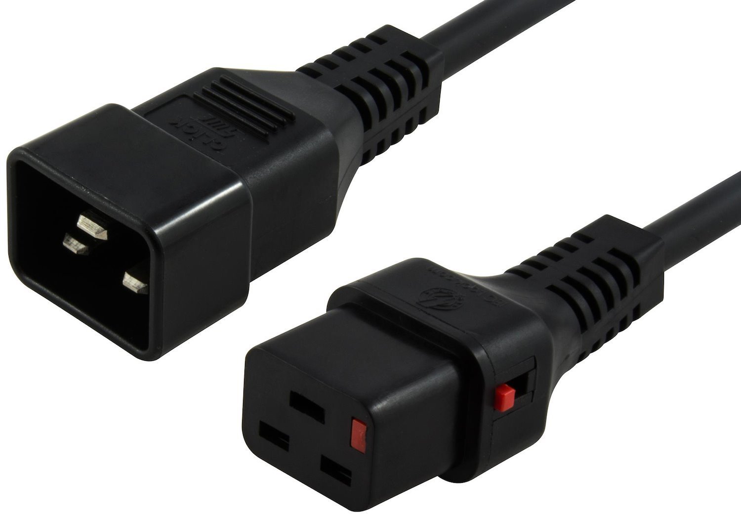 Iec Lock 2M Iec Lock Power Cable Iec-C20(M) To Iec-C19(F) Black