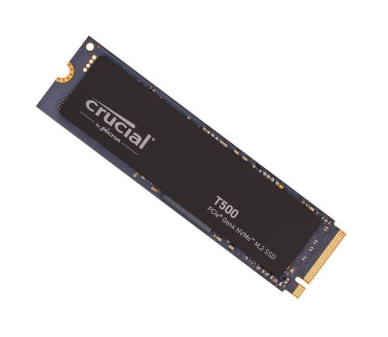 Crucial T500 500GB Gen4 NVMe SSD - 7200/5700 MB/s R/W 300TBW 1390K IOPs 1.5M HRS MTTF With DirectStorage