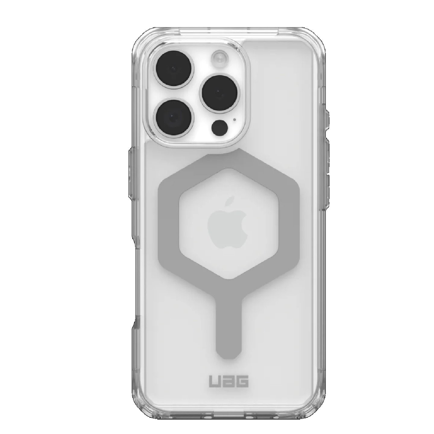 Uag Plyo MagSafe Apple iPhone 16 Pro (6.3') Case - Ice/Silver (114480114333), 16FT. Drop Protection (4.8M), Armored Shell, Air -Soft Corners