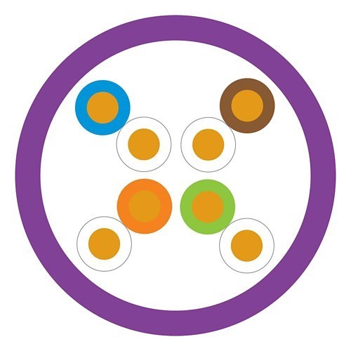 Leviton - Cat 6 24 Awg U/Utp 4 Pair LSHF/LSZH Cable Violet 305M - EuroClass Eca