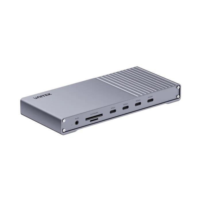 Unitek Triple Display Usb4 40Gbps Docking Station Features One Usb-C 40Gbps Port, Three 10Gbps Ports, Two Hdmi Outputs, A 2.5G Ethernet Port, SD/microSD Slots, And A 3.5MM Audio Jack. Compatible With