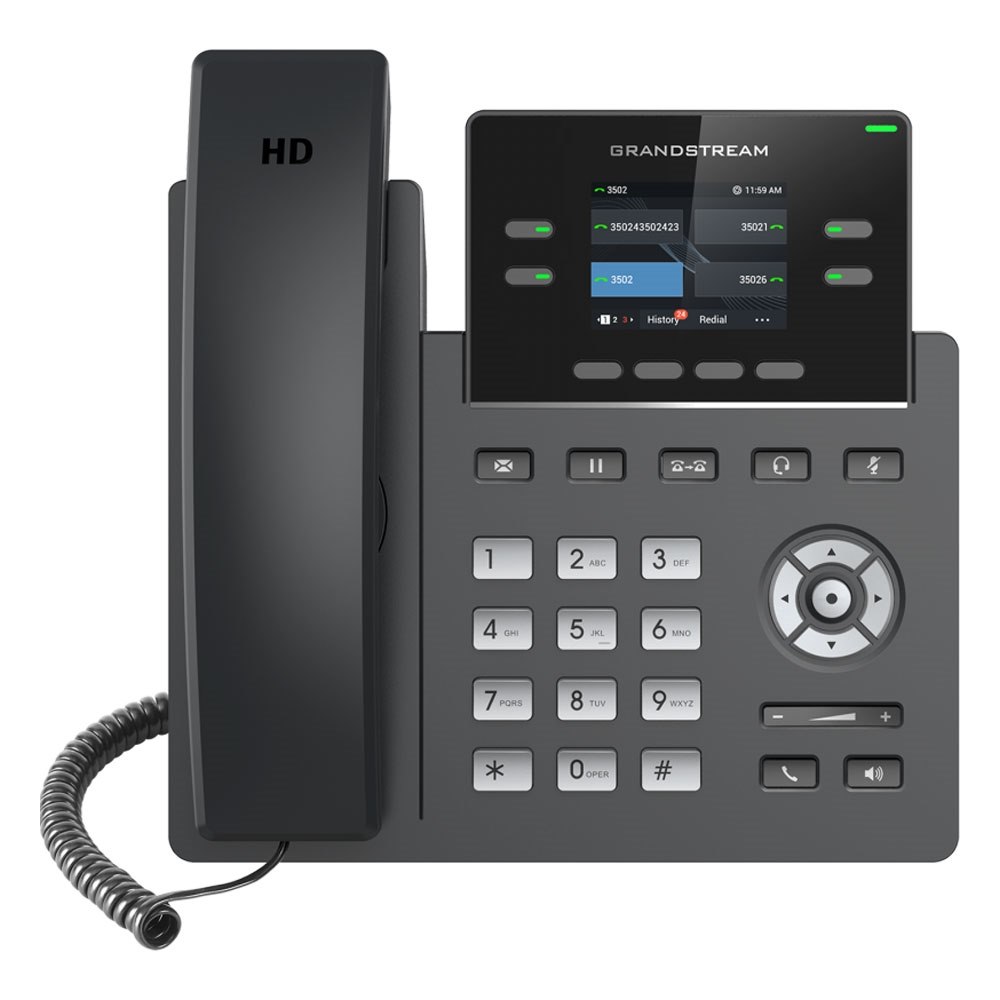 Grandstream 2.4'' Colour LCD Display, 2+2 Line Keys, 2 Sip Accounts, 100Mbps Port (Coming Soon)