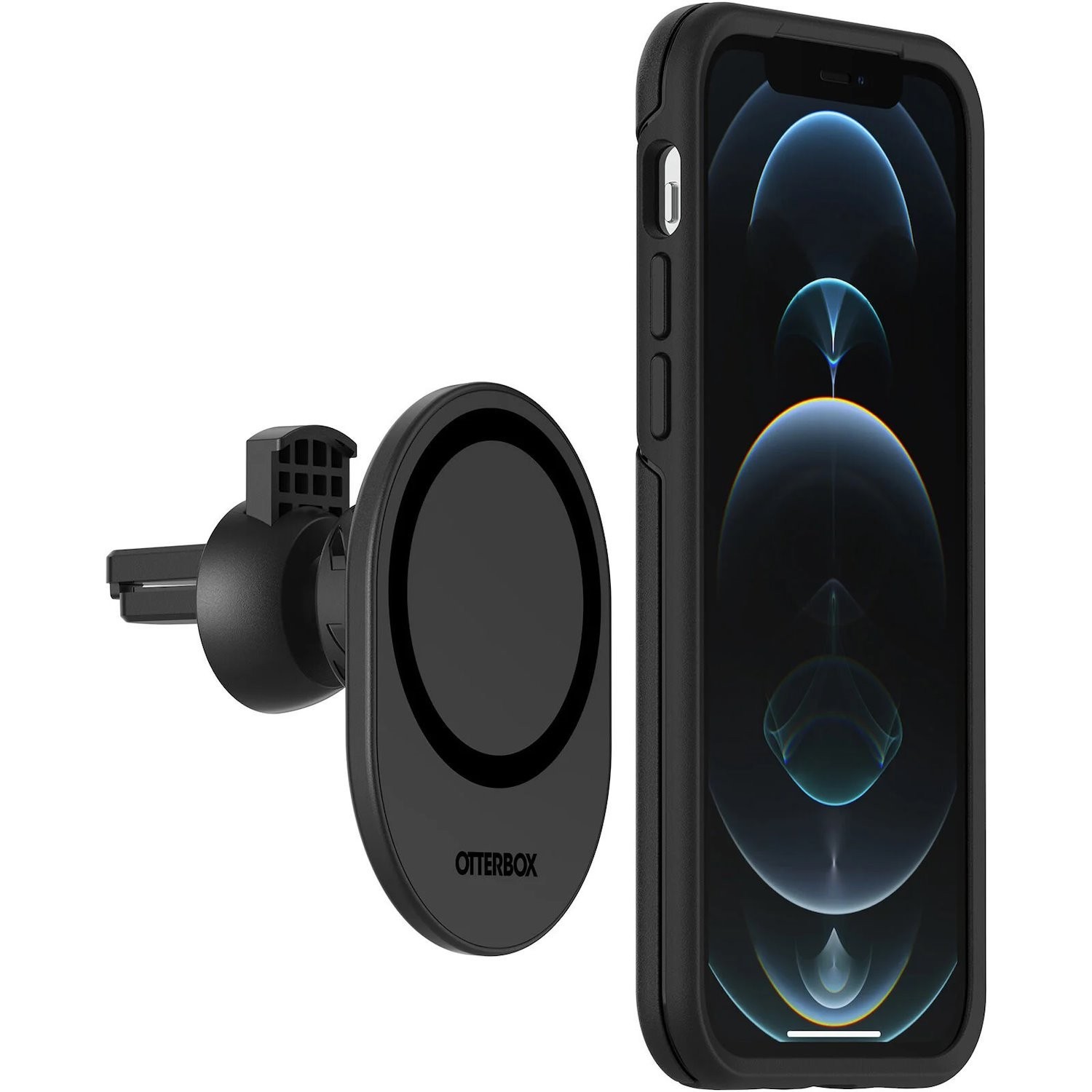 OtterBox Car Vent Mount For MagSafe - Black (78-80445), Adjustable Mount, Strong Magnetic Alignment, Holds Phone Securely, Seamless Interaction