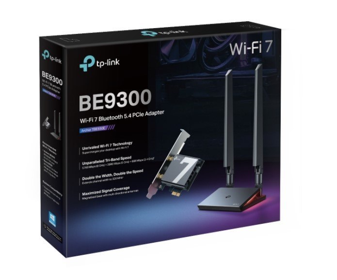 Tp-Link Archer Be9300 Bluetooth 5.4 Pcie Wi-Fi Adapter, 3YR