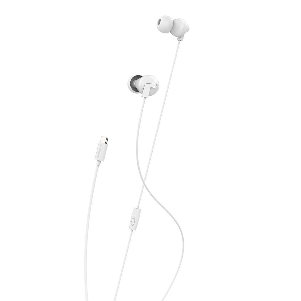 Cygnett Essentials Usb-C Earphones - White (CY2868HEUSB),Built-in Microphone For Phone Calls, Control At Your Fingertips,Simply Plug, 2Years Warranty