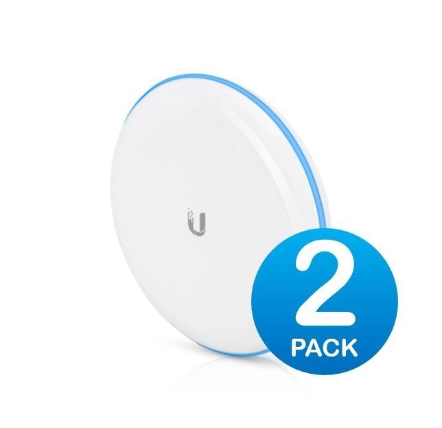 Ubiquiti UniFi Building-to-Building Bridge - 60GHz 1.7Gbps Link - Complete PtP Link, Built-In Led Alignment Indicators, Sold As 2 Pack