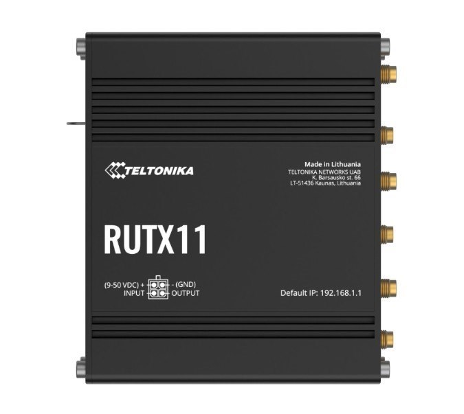Teltonika Rutx11 Industrial Cellular Router, 4G Lte Cat 6, Dual Sim With Auto Failover, Backup Wan, Dual Band WiFi, Bluetooth Le, Psu Included