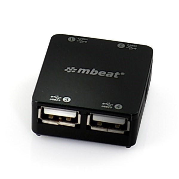 Mbeat® 4 Port Usb 2.0 Hub - Usb 2.0 Plug And Play/ High Speed Interface/ Ideal For Notbook/PC/MAC Users Usb 2.0 Speed Up To 480Mbps Weight: 22G