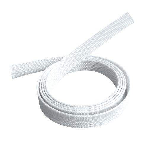 Brateck Braided Cable Sock (30MM/1.2' Width) Material Polyester Dimensions1000x30mm -- White (LS)