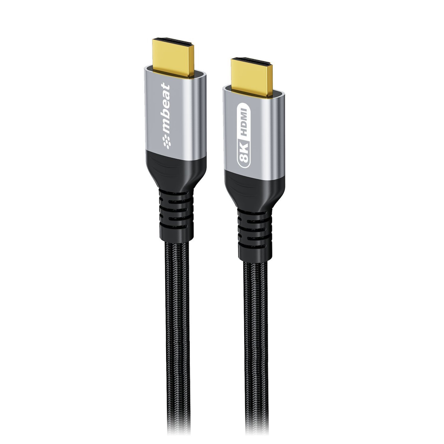 Mbeat Tough Link 1.5M Certified 8K Hdmi Cable - Space Grey Hdmi 2.1 (Male) To Hdmi 2.1 (Male) 50CM × 2.02CM × 1.13CM