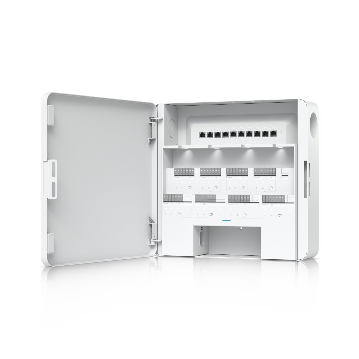 Ubiquiti Enterprise Access Hub, With Entry And Exit Control To Eight Doors, Battery Backup Support,(8) Lock Terminals (12V Or DRY)