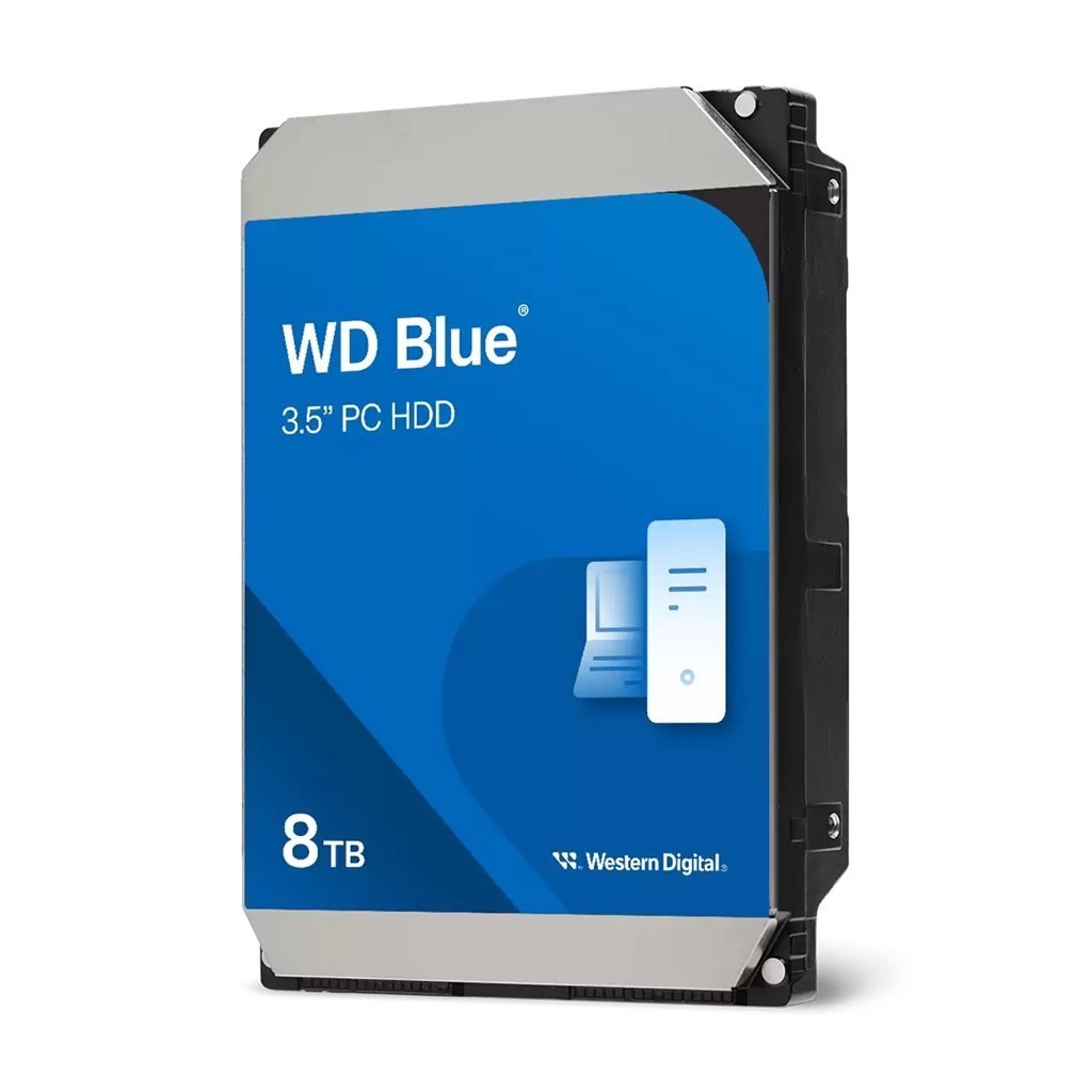 Western Digital Blue PC Desktop 8TB 3.5' Hard Drive Sata 6Gb/s 5640RPM 256MB Cache CMR 2-Year Limited Warranty