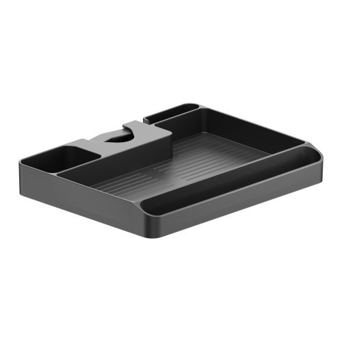 Brateck Pole Mounted Storage Shelf Easily Mounted To Φ30-48MM (1.2'-1.9') Poles (Black) 224X176X30MM (8.8'X6.9'X1.2' ) (LS)