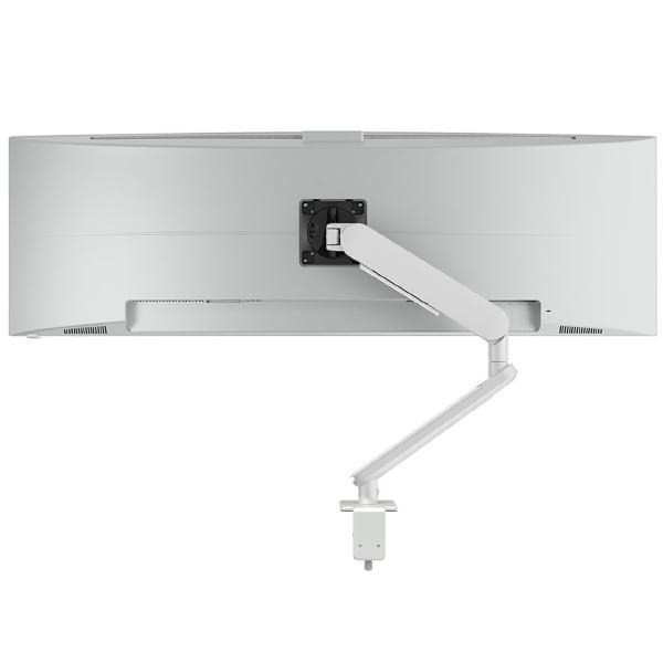 Atdec Ora 10 Dynamic Monitor Arm. Up To 49" Screens, Max Load 10KG, F-Clamp Desk Fixing, Vesa Up To 100X100. White