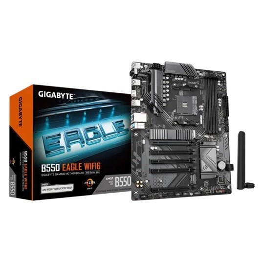 Gigabyte B550 Eagle Wifi6 Amd Atx Motherboard With Am4 Support, Ryzen 3000–5000 CPUs, DDR4 Up To 128GB, PCIe 4.0, Dual M.2, Wi-Fi 6, Bluetooth 5.3 Hdmi 2.1