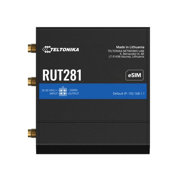 Teltonika Rut281 Compact Global Lte Cat 4 Router, Telit, Sim & Esim, Automatic Failover, 2 X RJ45 Ports, Psu Included