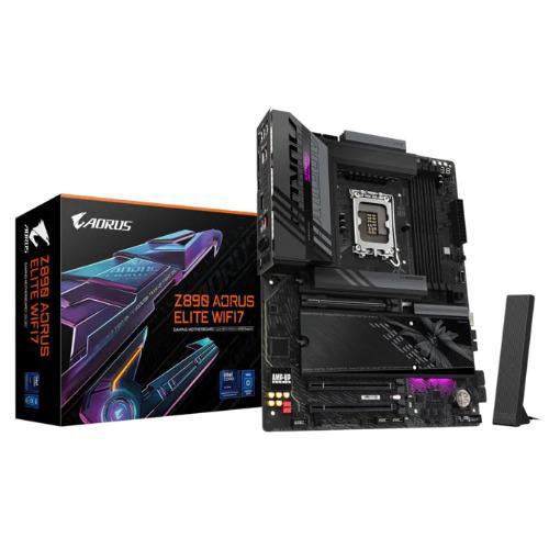 Gigabyte Z890 Aoruselite WF7 P MB Intel Lga 1851 Atx Motherboard, 4X DDR5 ~256GB, 3X Pci-E X16, 4X M.2, 4X Sata, 5X Usb 3.2, 1X Usb-C, 4X Usb 2.0