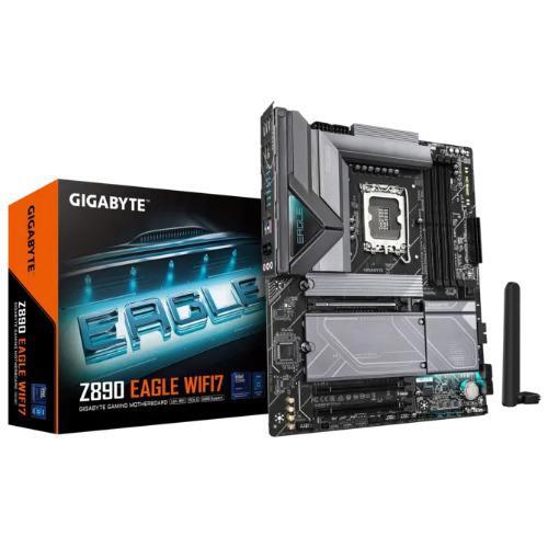 Gigabyte Z890 Eagle Wifi7 P Intel Lga 1851 Atx Motherboard, 4X DDR5 ~256GB, 3X Pci-E X16, 4X M.2, 4X Sata, 5X Usb 3.2, 1X Usb-C, 4X Usb 2.0