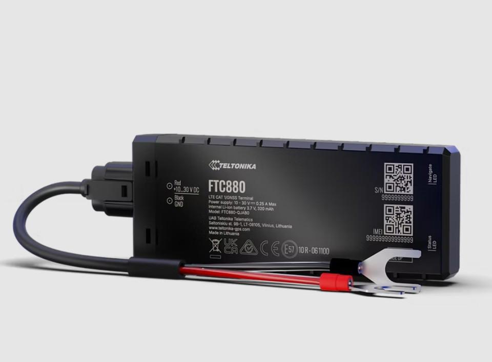 Teltonika FTC880 Next-Generation 4G Lte Cat 1 Battery-Mounted Vehicle GPS Tracker With Enhanced GNSS Accuracy And Ip69k Resistance, Fast Installation