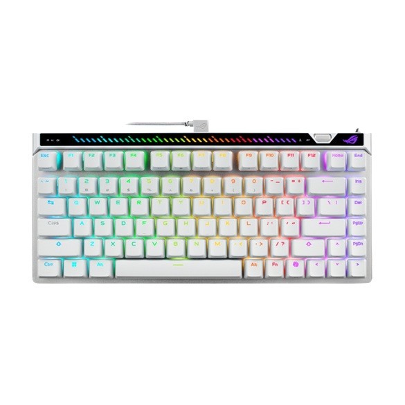 Asus M705 Rog Falchion Ace 75 He Gaming Keyboard - White, HFXV2Magnetic, USB2.0TypeC, 75%,8000Hz, 0.125MS, Windows10/11, GearLink