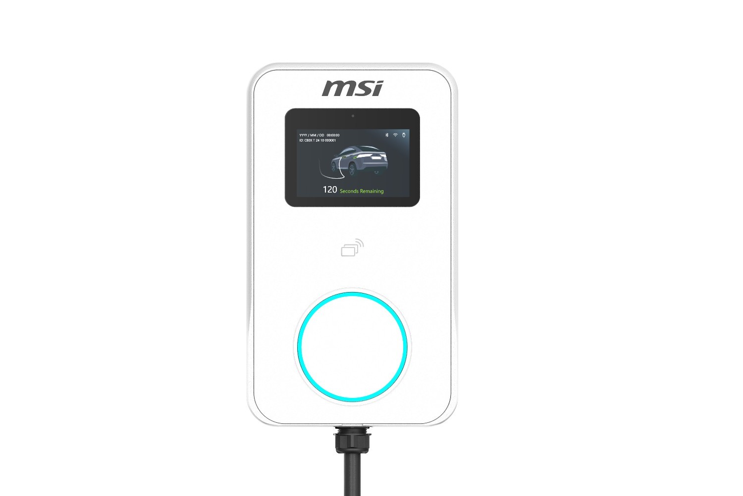 Msi Eco Premium Max(OCPP) 22kW-White, 3-Phase 380-415V, 32A, WiFi, Ocpp2.0.1, 5In Screen, Led Circle, App, Rfid Opt, 4G Opt, Lan Opt, Ip65, 2YR WTY