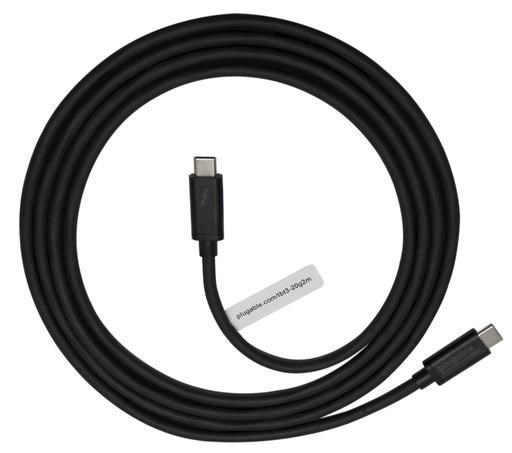 Plugable TBT3 Cable 20GBPS 100W