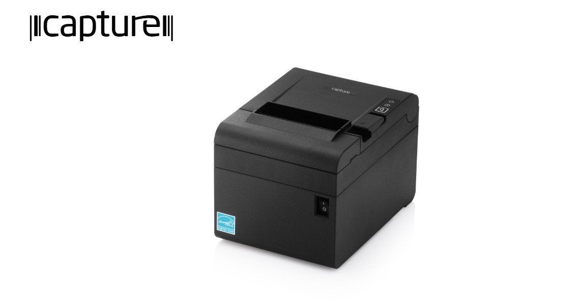 Capture High quality direct thermal printer with Ethernet, Serial and USB connection. USB cable and power supply included
