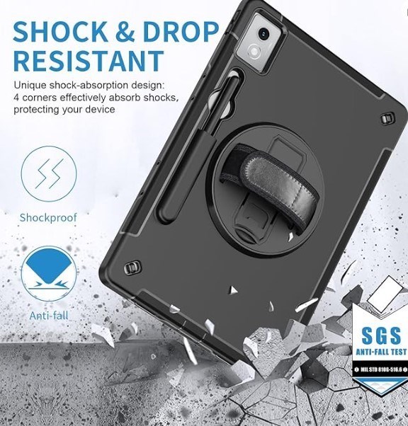 Junfire Rugged Case for Lenovo Idea Tab Pro (12.7 Inch), Shockproof Protective Case