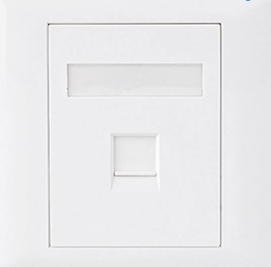 Astrotek CAT5e RJ45 Wall Face Plate 86X86MM 1 Port Socket Kit