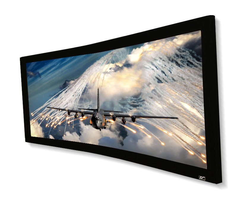 Elite Screens 180 Fixed Frame 169 Screen 1080P / FHD Weave Acoustically Transparent - Ezframe Indent