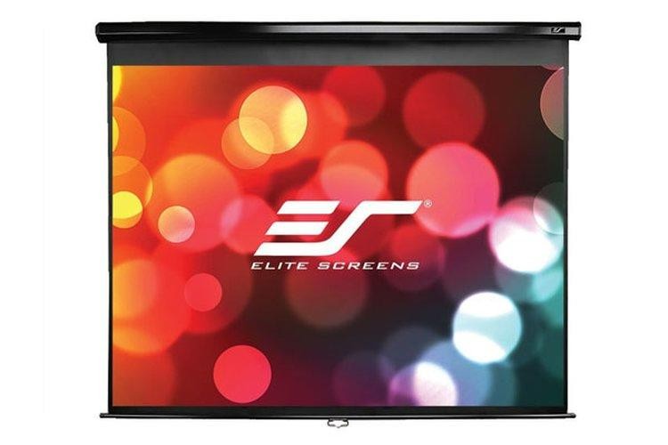 Elite Screens 120 43 Pull Down Screen Manual Wall / Ceiling Mount Black Casing