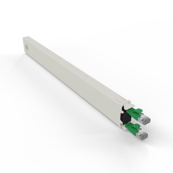 Patchbox.One 8Ru STP Green Cat6A Cable Management Cassette, To Be Installed In Patchbox.One Frame (Poneframe)
