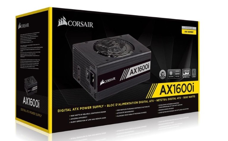 Corsair 1600W Ax 80+ Titanium Digital Fully Modular 140MM Fan Atx Psu 10 Years Warranty.