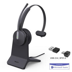 Yealink Bluetooth Wireless Headset Mono Uc/Teams Usb-A With Stand