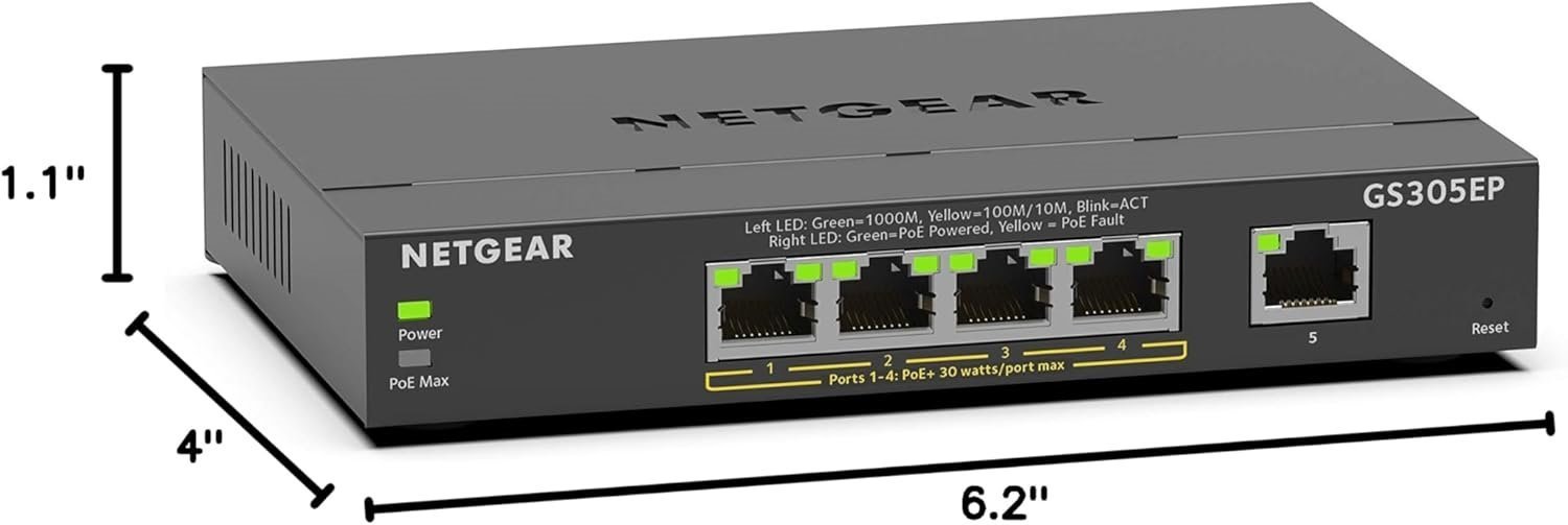 NETGEAR 5 Port PoE