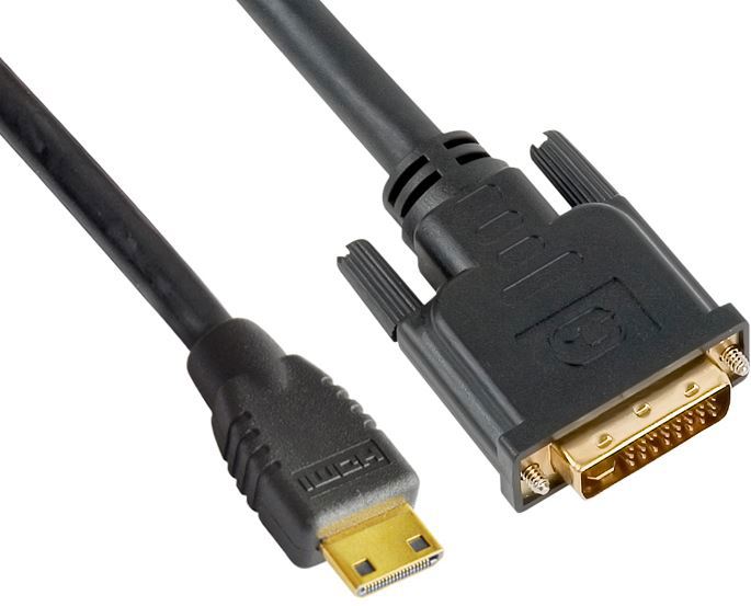 Astrotek Mini Hdmi To Dvi Cable 60CM - 19 Pins Male To 24+1 Pins Male 30Awg OD6.0mm Gold Plated Black PVC Jacket RoHS
