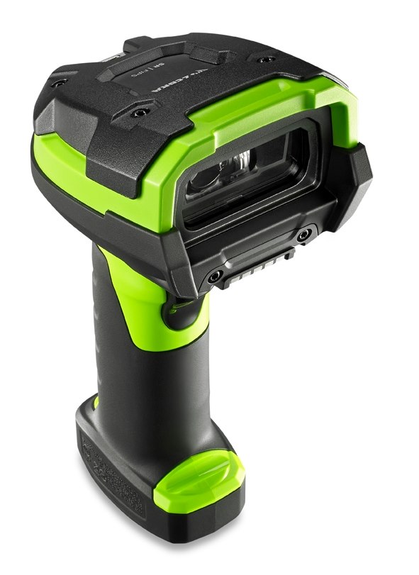 Zebra LI3678 Handheld Barcode Scanner - Wireless Connectivity - Industrial Green, Black