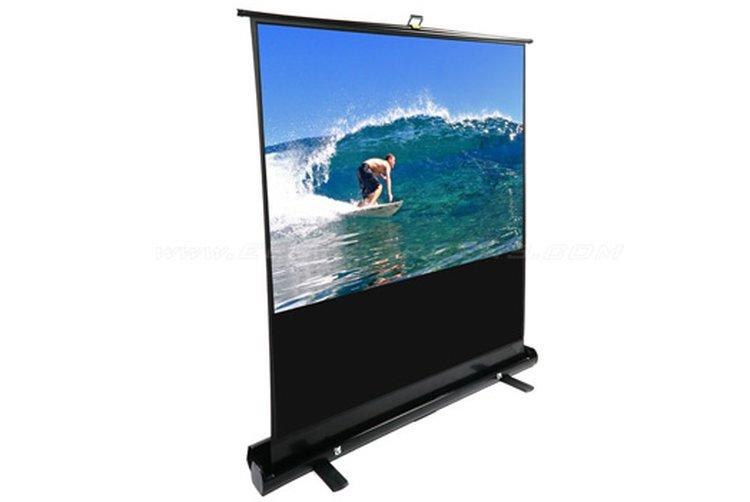 Elite Screens 100 Portable 1610 Pull-Up Projector Screen Floor Pull Up Scissor Back Ezcinema