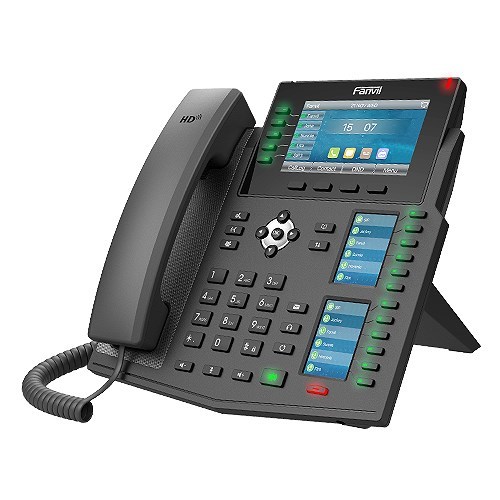 Fanvil X6u Enterprise Ip Phone - 4.3' (Video) Colour Screen, 20 Lines, 60 X DSS Buttons, Dual Gigabit Nic, Built In Bluetooth, *SBC Ready