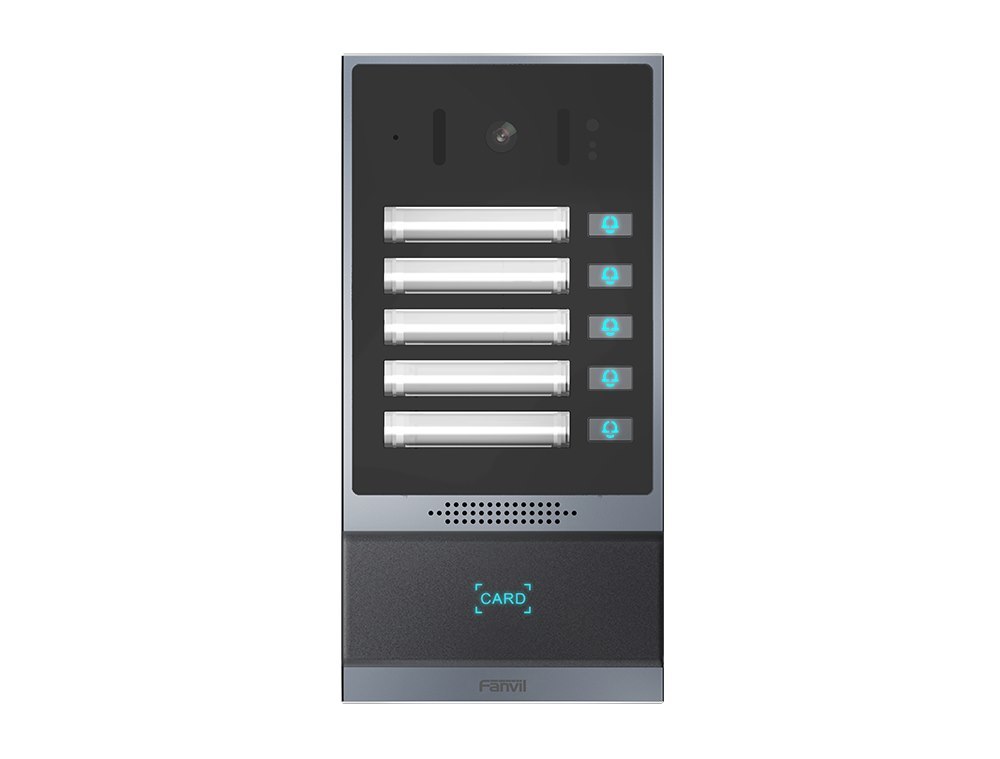 Fanvil I63 Outdoor Audio/Video Intercom, 2 Sip Lines, 5 DSS Keys, PoE, Ip66 & Ik07, Rfid Reader , Onvif, 2Yr Warranty