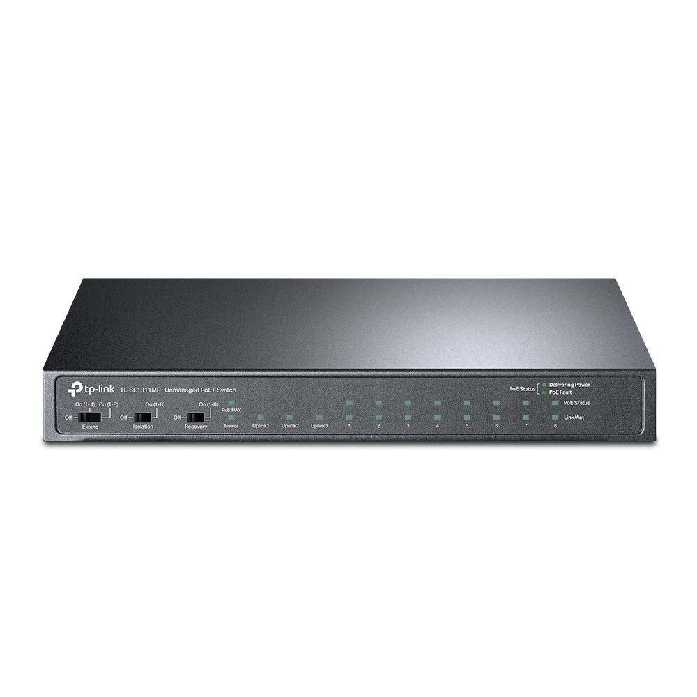 TP-Link TL-SL1311MP | 8 Port 10/100Mbps + 3 Port Gigabit Desktop Switch With 8 Port PoE+