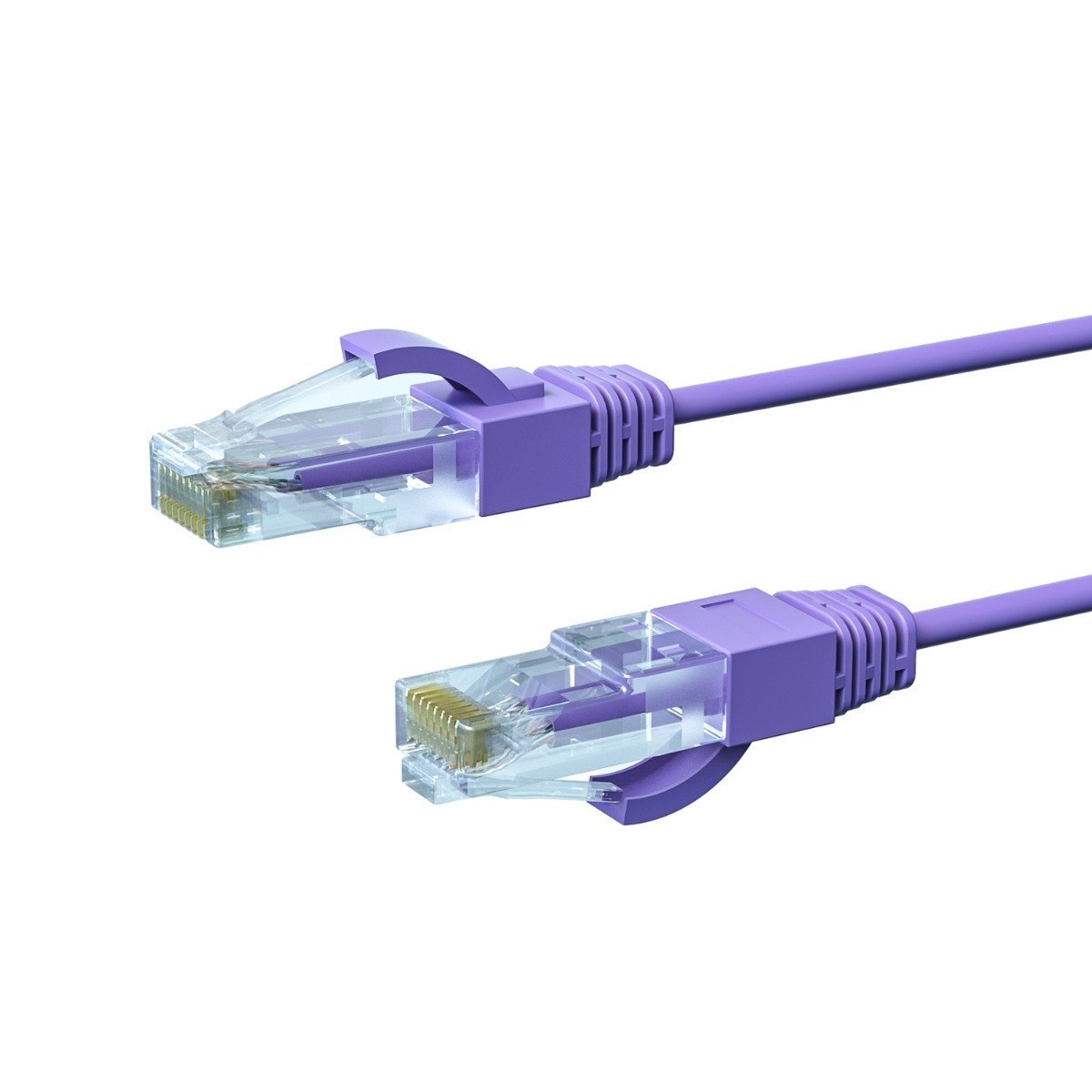 4Cabling 2.5M Cat6a Thin U/Utp LSZH 28 Awg RJ45 Network Cable | Purple