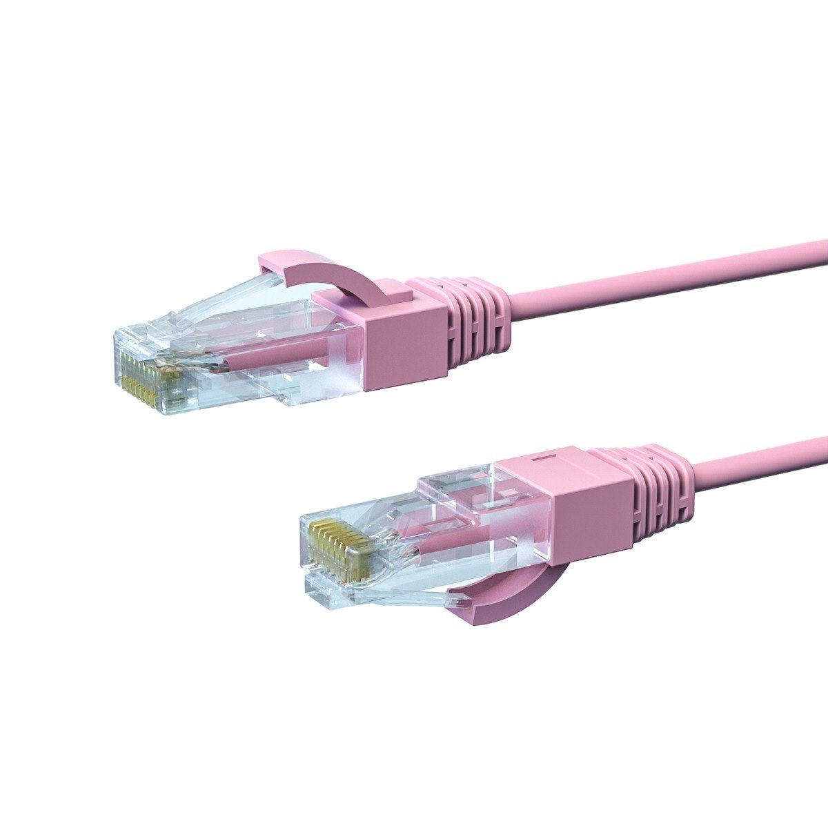 4Cabling 2.5M Cat6a Thin U/Utp LSZH 28 Awg RJ45 Network Cable | Pink