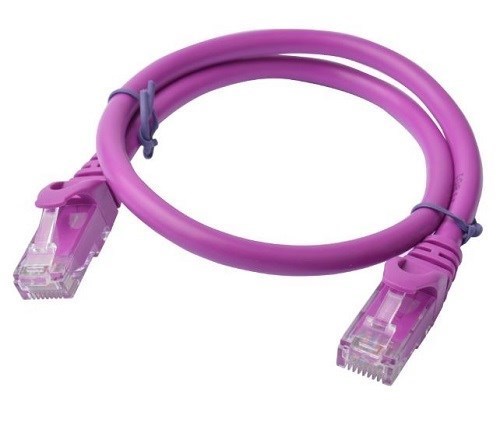 8Ware 8WR Cab Nw-Cat6a-0.5M-Snagless-Purple