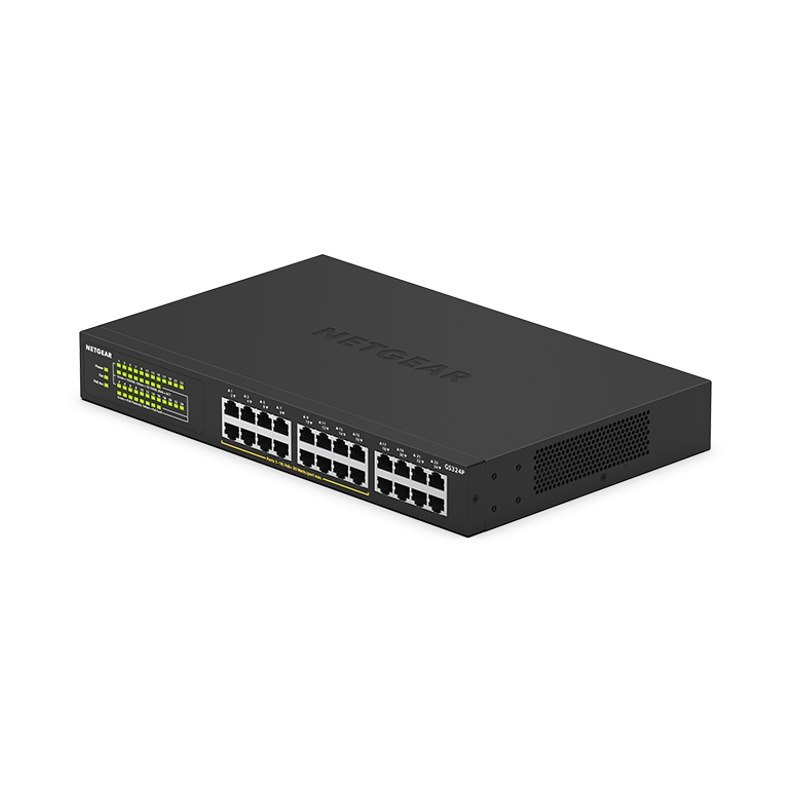 Netgear (GS324P) 24-Port Unmanaged Switch, Poe+(16), 190W, 3YR