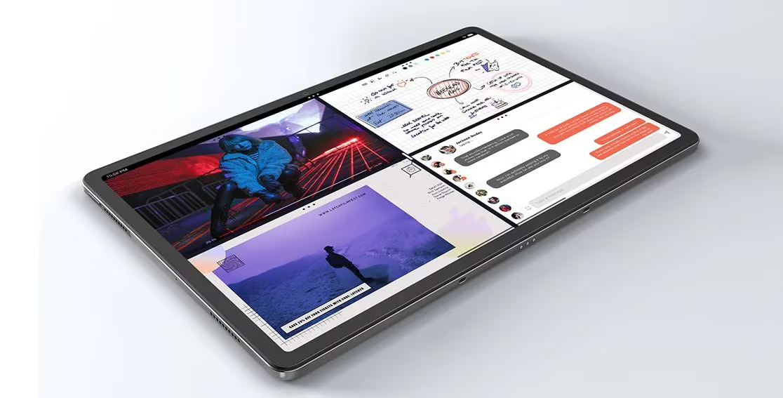 The Tab P12 has up to 4 split screens