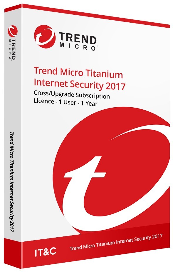 Trend Micro Titanium Internet Security 2017 - Cross/Upgrade Subscription Licence - 1 User - 1 Year