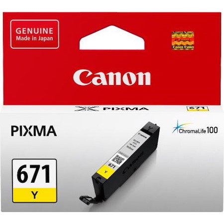 Canon CLI-671Y Original Inkjet Ink Cartridge - Yellow Pack