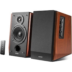 Edifier R1700BT Bluetooth Lifestyle Bookshelf Studio Speakers Brown - BT/Dual 3.5MM AUX/Limited Distortion DSP/DRC/Classic Wood Finish/Wireless Remote