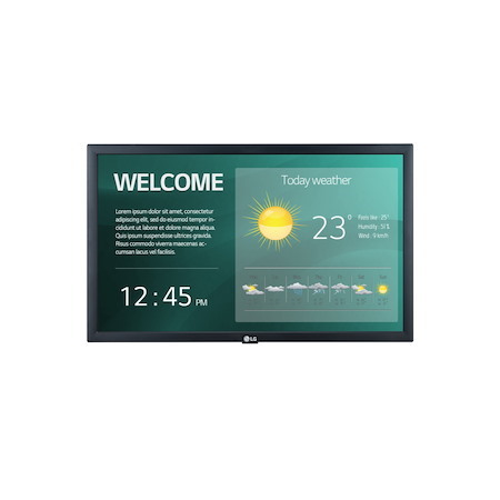 LG Digital Signage (Sm5ke) 22" FHD Led, 250Nits, Hdmi, Usb 2.0, Lan, Web O/S, 16/7, 3YR